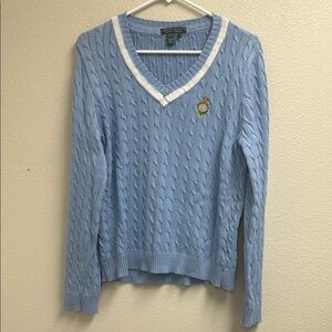 Ralph Lauren Active Sky Blue Cable Knit Sweater